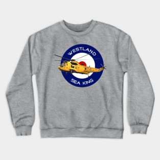 Westland Sea King Search and rescue helicopter in RAF roundel, Crewneck Sweatshirt